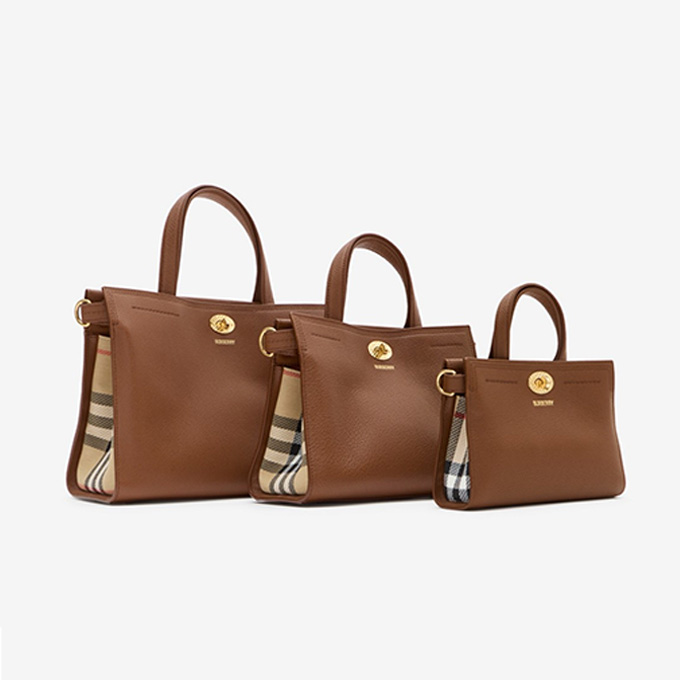 burberry micro cotswolds check tote bag